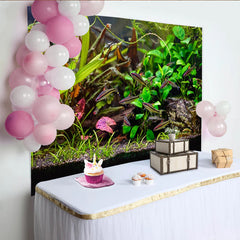 Lofaris Lebendiger Aquarium Hintergrund mit bunten Fischen und grünen Pflanzen, realistische Unterwasser Fotowand für Fotostudio