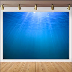 Lofaris Blauer Unterwasser Fotohintergrund mit Sonnenstrahlen, tiefblaue Meereskulisse für professionelle Studiofotografie