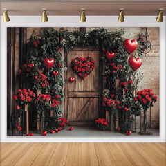 Lofaris Romantischer Valentinstag Hintergrund mit roten Rosen und Herzballons, für eine liebevolle Dekoration