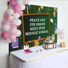Lofaris Bunter Abschlussfeier Hintergrund für 5. Klasse und Mittelschule, mit Luftballons und Konfetti als Fotowand
