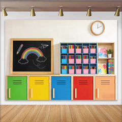Lofaris Bunter Regenbogen Schulzimmer Hintergrund für Kinder Fotografie, spielerische Kulisse für kreative Fotoshootings