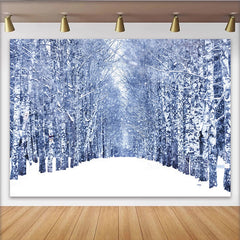 Lofaris Verschneiter Birkenwald Winterlandschaft Fotohintergrund, perfekte Kulisse für professionelle Fotoshootings und Winterdekoration