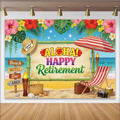 Lofaris Aloha Ruhestandshintergrund für Strandparty mit tropischen Blumen, ideale Fotokulisse für Sommerparty und Urlaubsfeeling