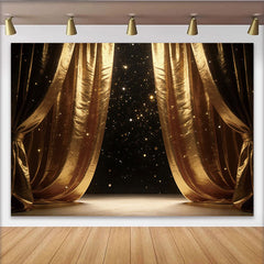 Lofaris Luxuriöser goldener Glitzer-Vorhanghintergrund für Events, elegante Fotokulisse für festliche Anlässe und Fotoshootings