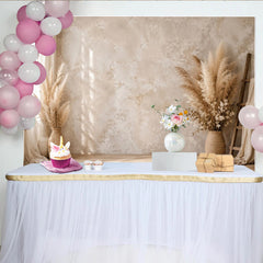 Lofaris Natürlicher Boho Fotohintergrund mit Pampasgras und Strukturwand, elegante Kulisse für professionelle Fotoshootings