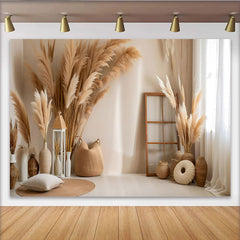 Lofaris Minimalistisches Boho Interieur Hintergrund Vasen