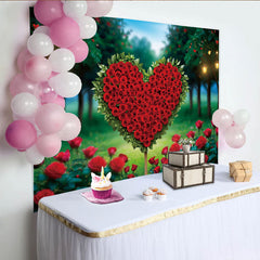 Lofaris Valentinstag Rosenherz Hintergrund Gartenpfad Romantik