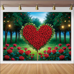 Lofaris Valentinstag Rosenherz Hintergrund Gartenpfad Romantik