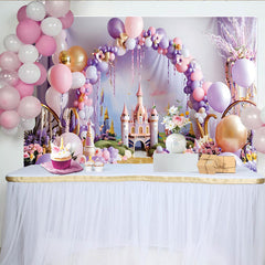 Lofaris Märchenhaftes Rosa Schloss Hintergrund Prinzessin Ballon