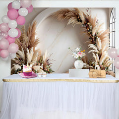 Lofaris Eleganter Boho Bogen Hintergrund Pampasgras Blumen