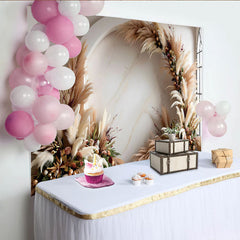 Lofaris Eleganter Boho Bogen Hintergrund Pampasgras Blumen