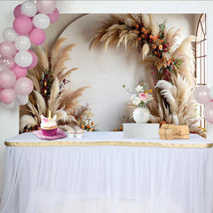 Lofaris Eleganter Boho Bogen Hintergrund Beeren Pampasgras