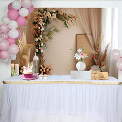 Lofaris Eleganter Pfirsich Blumen Raum Hintergrund Laterne