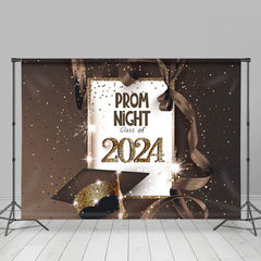 Abschlussball Nacht Braun Funke Schleife Abschluss Hintergrund