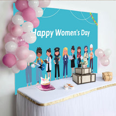 Lofaris Weltfrauentag Hintergrund Berufstätige Frauen Cartoon