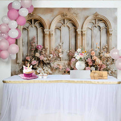Lofaris Fotohintergrund Rustikaler Weißer Bogen Blumen Vintage Rosen Hochzeit Foto Requisiten