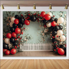 Lofaris Fotohintergrund Marienkäfer Garten Geburtstag Blumen Ballon Zaun 1. Geburtstag Deko