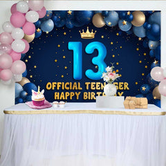 Lofaris 13. Geburtstag Hintergrund Official Teenager Blauer Ballonbogen