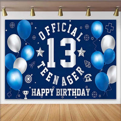 Lofaris 13. Geburtstag Hintergrund Official Teenager Blau Weiß Sport