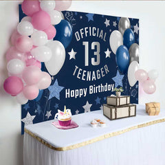 Lofaris 13. Geburtstag Hintergrund Gaming Navy Silber Official Teenager