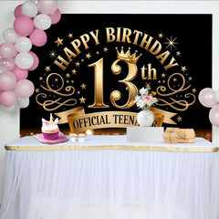 Lofaris 13. Geburtstag Hintergrund Royal Gold Official Teenager Krone