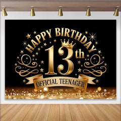 Lofaris 13. Geburtstag Hintergrund Royal Gold Official Teenager Krone