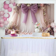 Lofaris Zarter Blumen Hochzeit Hintergrund Rosa Lavendel Drapierung Lila Schleife