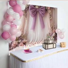 Lofaris Zarter Blumen Hochzeit Hintergrund Rosa Lavendel Drapierung Lila Schleife