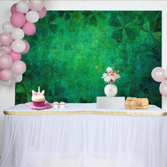 Lofaris St Patricks Day Hintergrund Vintage Grüne Grunge Textur Kleeblatt Muster Deko