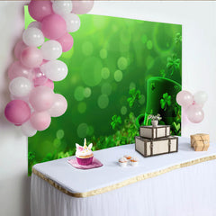 Lofaris St Patricks Day Hintergrund Grüner Koboldhut Kleeblätter Glücks Deko Party