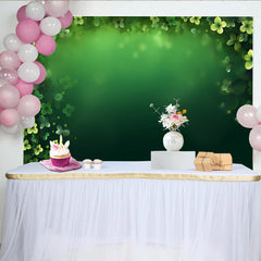 Lofaris St Patricks Day Hintergrund Leuchtender Kleeblatt Rahmen Dunkelgrüne Vignette