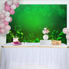 Lofaris St Patricks Day Hintergrund Leuchtende Grüne Kleeblätter Klee Irisches Festival