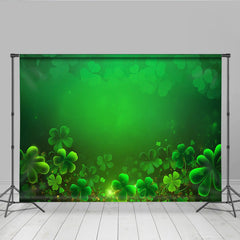 Lofaris St Patricks Day Hintergrund Leuchtende Grüne Kleeblätter Klee Irisches Festival