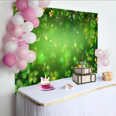 Lofaris St Patricks Day Hintergrund Eleganter Gold Grüner Kleeblatt Rahmen Irisches Glück