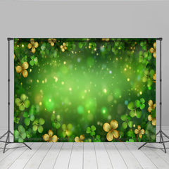 Lofaris St Patricks Day Hintergrund Eleganter Gold Grüner Kleeblatt Rahmen Irisches Glück