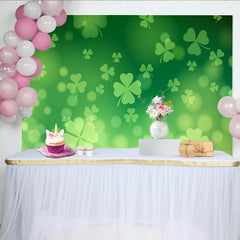 Lofaris St Patricks Day Hintergrund Schwebende Grüne Kleeblätter Muster Feiertag Deko