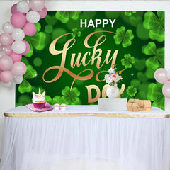 Lofaris Lucky Day St Patricks Day Hintergrund Leuchtende Grüne Kleeblätter Party Deko