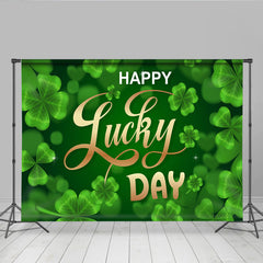 Lofaris Lucky Day St Patricks Day Hintergrund Leuchtende Grüne Kleeblätter Party Deko