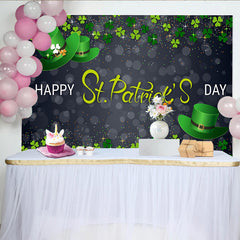 Lofaris Glitzer St. Patrick Day Grüner Hut Hintergrund Nacht Bokeh Party