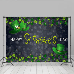 Lofaris Glitzer St. Patrick Day Grüner Hut Hintergrund Nacht Bokeh Party