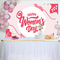Lofaris Moderner Frauentag Roter Blumenkreis Hintergrund Internationaler Tag