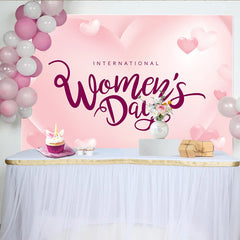 Lofaris Internationaler Frauentag Rosa Herzen Hintergrund Romantischer 3D Stil