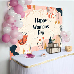 Lofaris Alles Gute zum Frauentag Abstrakte Botanik Hintergrund Moderne Erdtöne