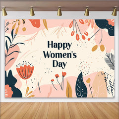 Lofaris Alles Gute zum Frauentag Abstrakte Botanik Hintergrund Moderne Erdtöne