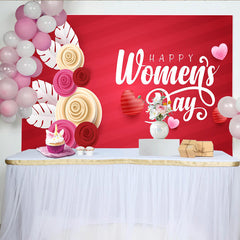Lofaris Alles Gute zum Frauentag Papierschnitt Rosen Hintergrund Elegant Rot