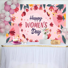 Lofaris Pinker Tulpenrahmen Frauentag Hintergrund Runder Blumenkranz Deko
