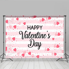 Lofaris Alles Gute zum Valentinstag Hintergrund Pinke Streifen Schwebende Herzen