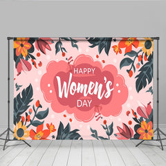 Lofaris Alles Gute zum Frauentag Hintergrund Lebendige Pinke Wolke Blumenrand