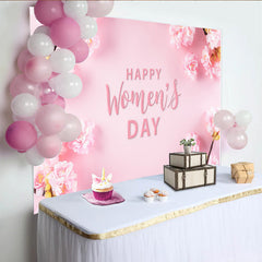 Lofaris Kirschblüten Frauentag Hintergrund Zartrosa Blumenzweige Banner