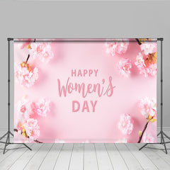 Lofaris Kirschblüten Frauentag Hintergrund Zartrosa Blumenzweige Banner